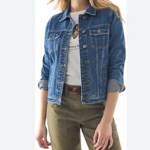 Martha Stewart Women's Weekend Jean Denim Jacket‎ Medium Blue S NEW Western